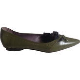 Thumbnail for your product : Anya Hindmarch Green Leather Ballet flats
