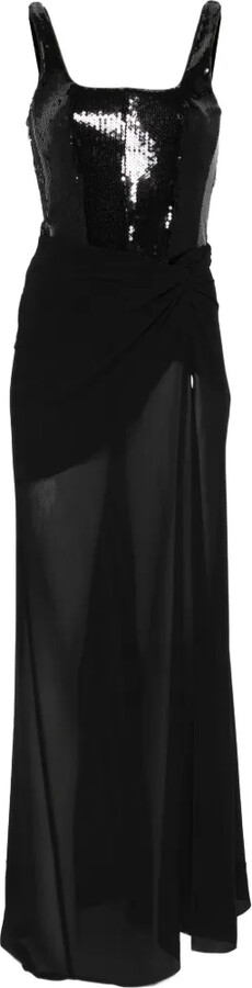 Patrizia Pepe Sequin-Bustier Maxi Dress