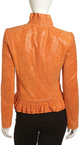 Thumbnail for your product : Lafayette 148 New York Anita Lace-Embossed Jacket, Fireglow
