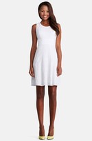 Thumbnail for your product : Donna Morgan Textured Cotton Fit & Flare Dress