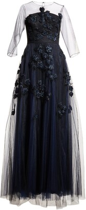 Carolina Herrera Bead-Embroidered Tulle Illusion Gown - ShopStyle