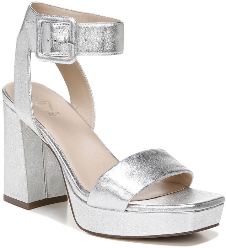 silver chunky sandals