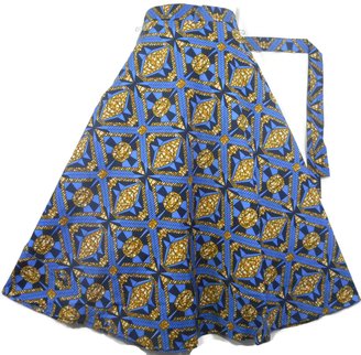 Decoraapparel African Wrap Around Skirts Wax Print Women's Flared Skirt Ankara Maxi