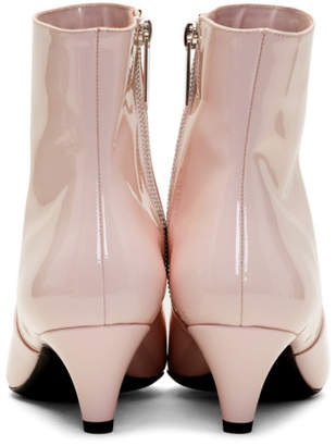 Calvin Klein Pink Patent Kat Boots