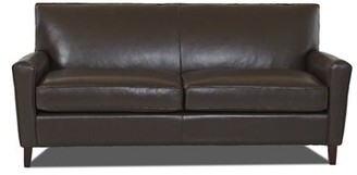 Wayfair Custom UpholsteryTM Gormley Genuine Leather 78" Square Arm Sofa Wayfair Custom Upholstery Body Fabric: Bronx Sod