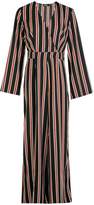Thumbnail for your product : boohoo Stripe Wrap Front Wide Leg Jumpsuit