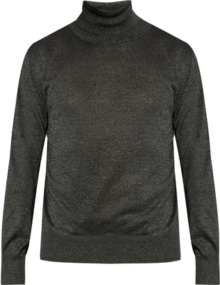 Jil Sander Roll-neck metallic-knit sweater
