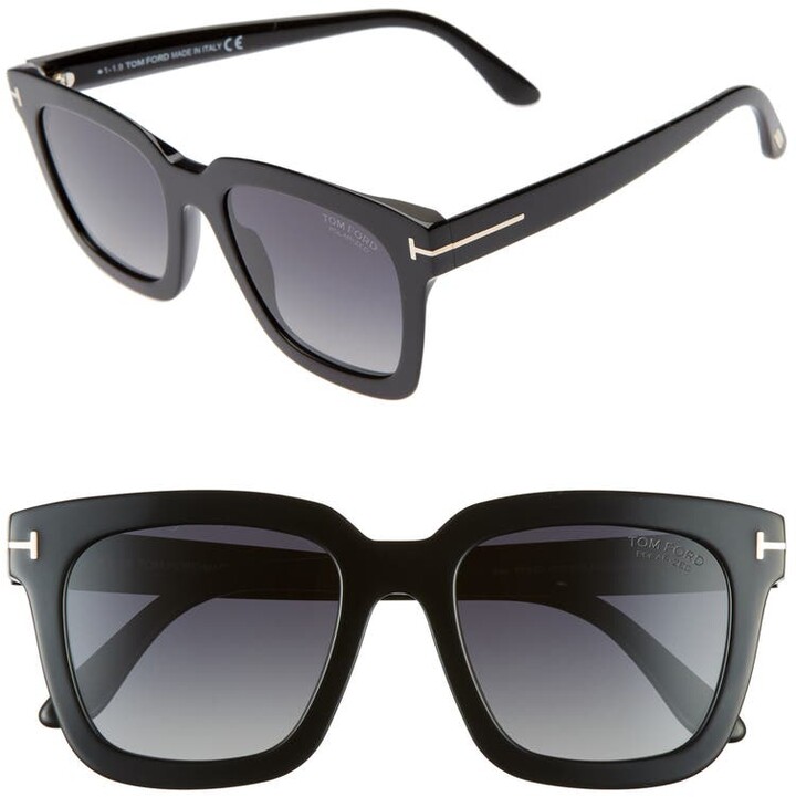 Sari 52mm Square Polarized Sunglasses