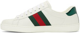Thumbnail for your product : Gucci White Bee New Ace Sneakers