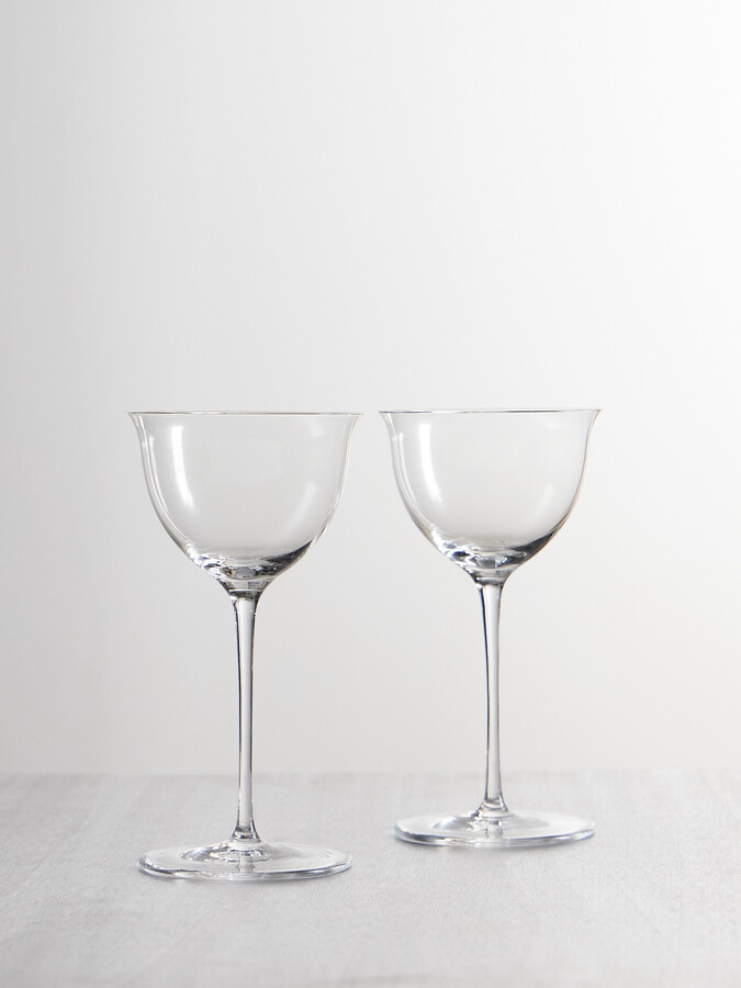 Lobmeyr Set Of Two Crystal Wine Glasses - Neutrals