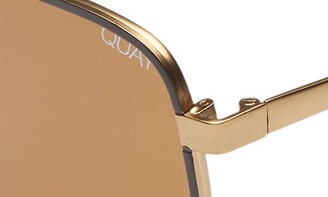 Quay Modern Times 57mm Polarized Aviator Sunglasses