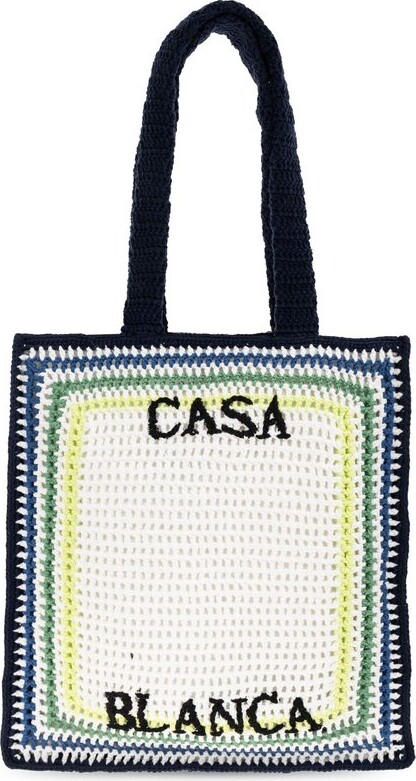 Casablanca Logo Crochet Tote Bag