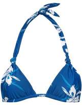 Thumbnail for your product : Mikoh Knotted Floral-print Triangle Bikini Top