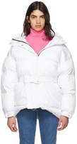 Thumbnail for your product : Ienki Ienki White Michlin Belted Down Puffer Jacket