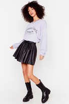 Thumbnail for your product : Nasty Gal Womens Faux Leather Pleated Mini Skirt - Black - L