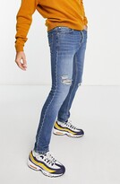 Thumbnail for your product : Topman Ripped Stretch Skinny Jeans