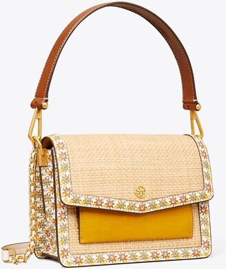 Tory Burch Robinson Perforated Convertible Leather Shoulder Bag
