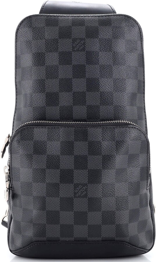Preowned Louis Vuitton Avenue Sling Bag Damier Graphite Cross Body