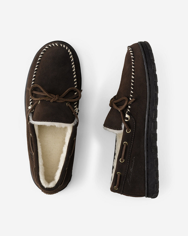 Eddie Bauer Men's ShearlingLined Moccasin Slipper ShopStyle Shoes