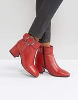 Thumbnail for your product : Park Lane Buckle Kitten heel Leather Boot