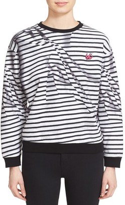 McQ Women's 'Broken Stripes' Sweatshirt