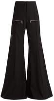 Thumbnail for your product : Chloé Wide Leg Virgin Wool Blend Trousers - Womens - Black