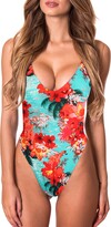 Thumbnail for your product : RELLECIGA Women's High Cut Low Back One Piece Thong Swimsuit for Women
