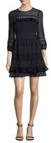 Thumbnail for your product : Rebecca Taylor Silk Georgette & Lace A-Line Dress