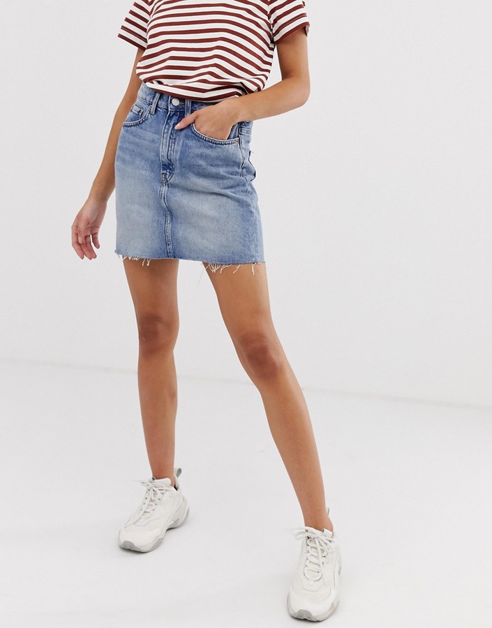 select denim skirt