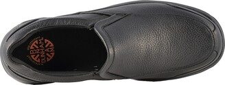 Dunham Battery Park Slip-On (Black Polished Leather) Men's Slip on Shoes