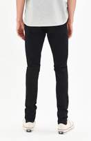 Thumbnail for your product : PacSun Ripped Zip Black Stacked Skinny Jeans
