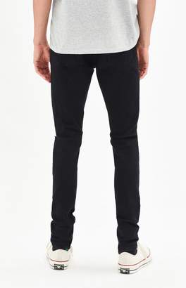 PacSun Ripped Zip Black Stacked Skinny Jeans