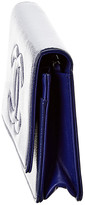 Thumbnail for your product : Chanel Blue Patent Leather Timeless Cc Single Flap Wallet On Chain