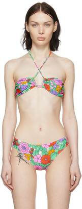 Anna Sui Green Beckoning Blossoms Bikini