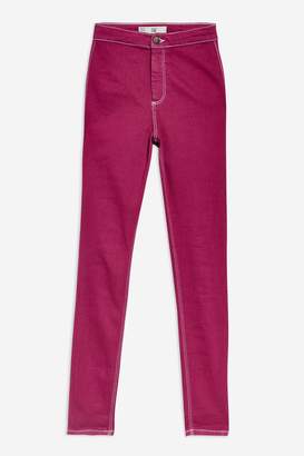 Topshop Womens Purple Joni Jeans - Purple