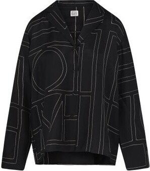 Totême Monogram pyjama silk shirt