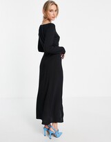 Thumbnail for your product : ASOS DESIGN cut-out midi dress in black