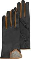 Thumbnail for your product : Forzieri Black & Cognac Cashmere Lined Leather Ladies' Gloves