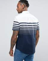 Thumbnail for your product : Original Penguin Short Sleeve Slim Fit Shirt With Gradiant Stripe In Navy