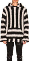 Thumbnail for your product : Amiri Baja Pullover Hoodie in Black & White | FWRD