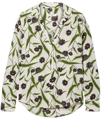 Equipment Adalyn Floral-print Washed-silk Shirt
