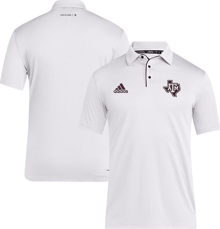 Men's adidas White Texas A&M Aggies 2024 Coaches AEROREADY Polo