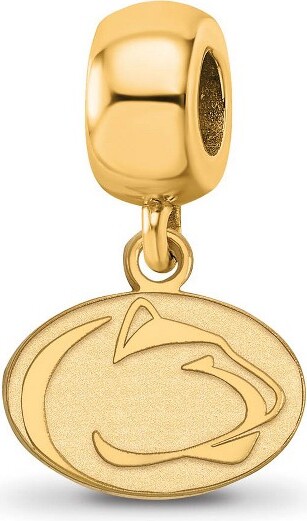 Black Bow Jewelry Co. BlackBowJewelry14kYellowGoldPlatedSterlingSilverPennStateNittanyLionsNCAAExtraSmallMascotBeadCharm