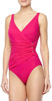 Thumbnail for your product : Gottex Le Ribot Gathered One-Piece Swimsuit, Fuchsia