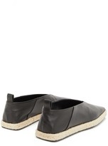 Thumbnail for your product : Jil Sander Square-toe Leather Espadrilles - Black