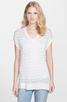 Thumbnail for your product : Gibson Shadow Stripe V-Neck Top