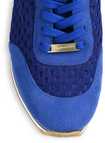 Thumbnail for your product : Stella McCartney Faux Suede & Textured Mesh Platform Sneakers