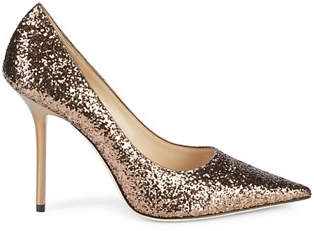 bronze glitter shoes