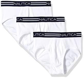Nautica mens 3-pack Cotton Fly-front Brief