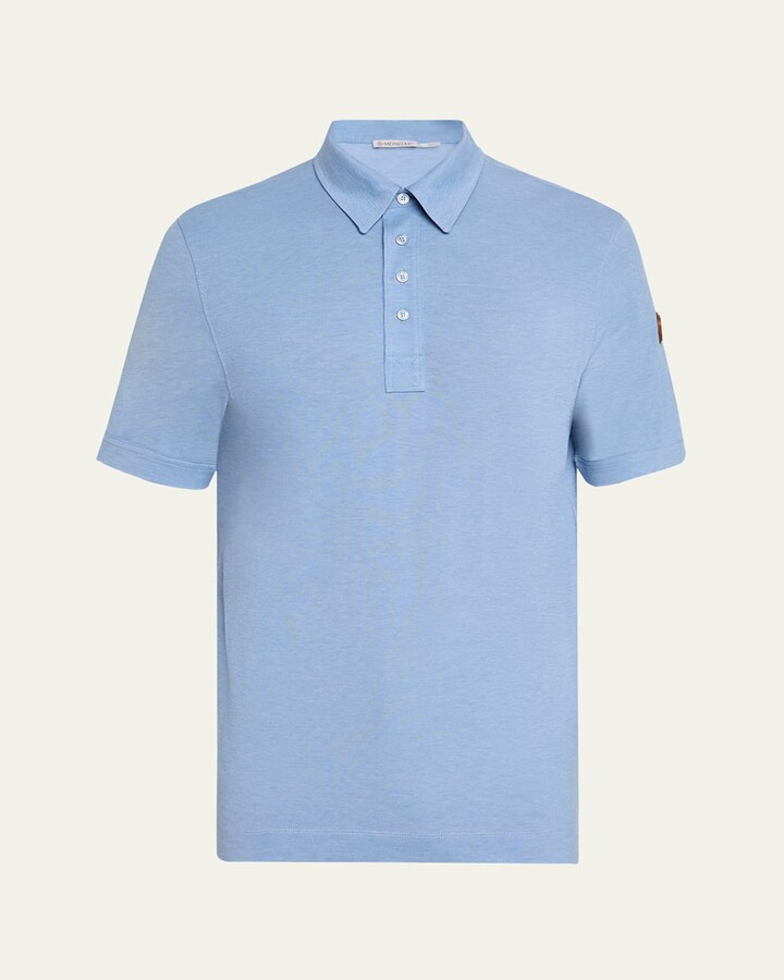 Moncler Men's Cotton-Lyocell Polo Shirt